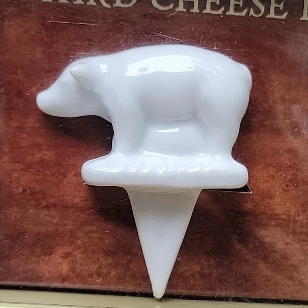 Sur la Table Barnyard Cheese Pins Porcelain Set of 3 COW SHEEP PIG New